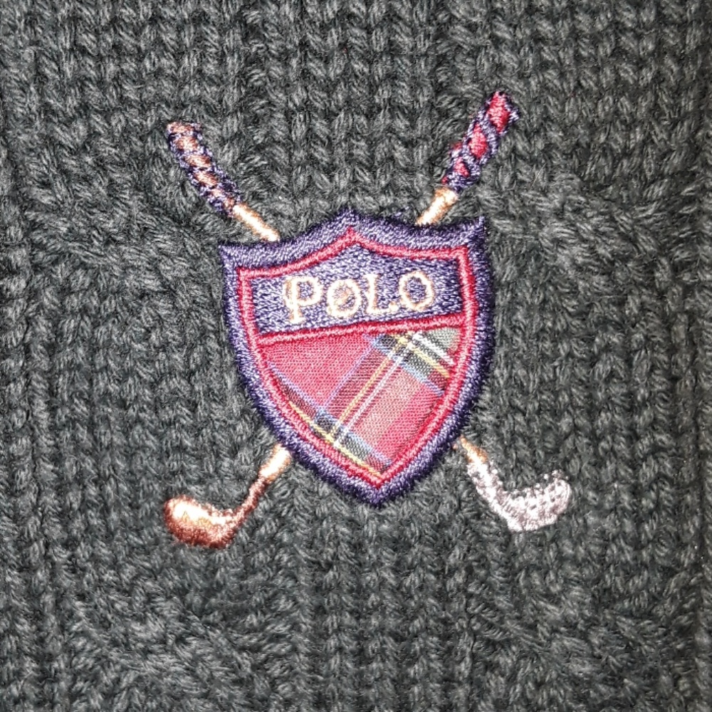  ⛳ Polo Golf Cable Sweater - Picture 3 of 4
